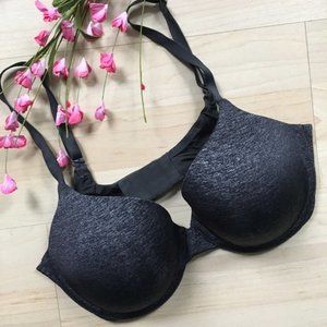 Victoria's Secret uplift semi demi charcoal bra